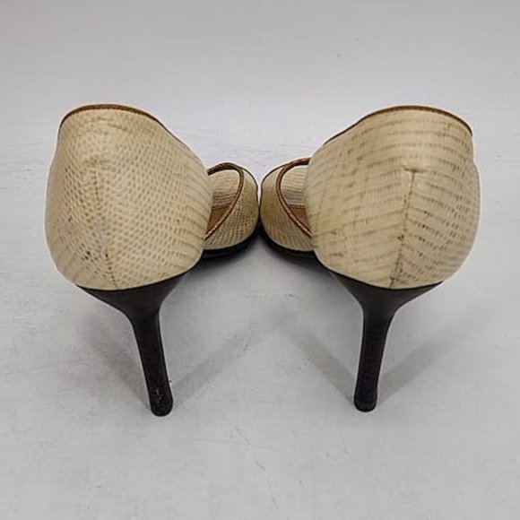 Ralph Lauren Womens Tessa Lizard 8 1/2 B Heels - Picture 3 of 4